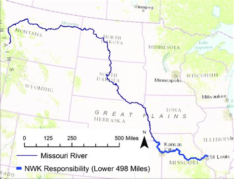 Challenges of implementing MAP Map Of The Missouri River